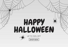 happy halloween, winkel nu poster sjabloon achtergrond. vector illustratie