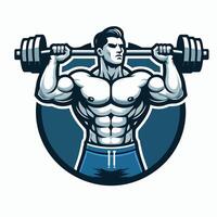 geschiktheid bodybuilder ontwerp Mens vector