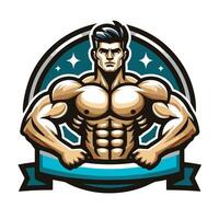 geschiktheid bodybuilder ontwerp Mens vector