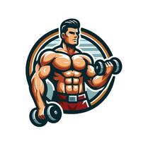 geschiktheid bodybuilder ontwerp Mens vector