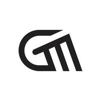 brief gm of mg eerste creatief modern monogram logo vector