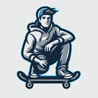 Mens spelen skateboard ontwerp vector