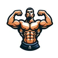 geschiktheid bodybuilder ontwerp Mens vector