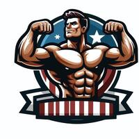 geschiktheid bodybuilder ontwerp Mens vector