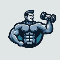 geschiktheid bodybuilder ontwerp Mens vector