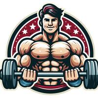 geschiktheid bodybuilder ontwerp Mens vector