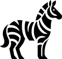 zebra staand geïsoleerd Aan wit achtergrond. zebra icoon vector