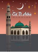 eid al adha mubarak poster sjabloon vector