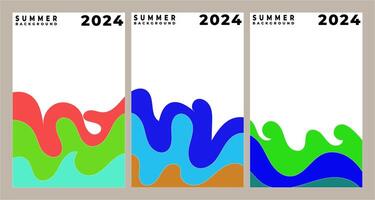 kleurrijk vloeistof en vloeistof achtergronden illustratie voor zomer evenementen vector