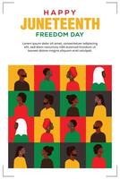 folder juneteenth vrijheid dag illustratie concept ontwerp vector