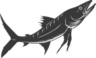 silhouet barracuda dier zwart kleur enkel en alleen vector