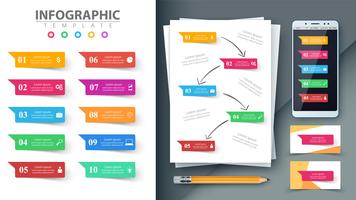 Zakelijke infographic. Mockup voor jouw idee. vector