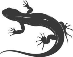 silhouet salamander dier zwart kleur enkel en alleen vector