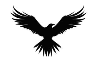 vliegend groot vogel zwart silhouet klem kunst, vliegend vogel silhouet geïsoleerd Aan een wit achtergrond vector