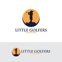 kinderen golf sport logo ontwerp inspiratie vector