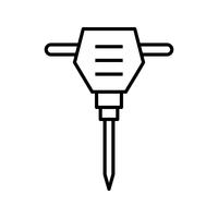 Jack Hammer lijn zwart pictogram vector