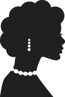 zwart vrouwen geschiedenis maand. kant visie silhouet van vrouwen hoofd. vlak stijl illustratie vector