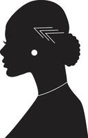 zwart vrouwen geschiedenis maand. kant visie silhouet van vrouwen hoofd. vlak stijl illustratie vector