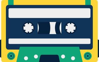 retro cassette plakband in klassiek ontwerp en vorm geven aan. wijnoogst audio plakband. geïsoleerd icoon vector