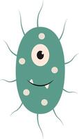 schattig bacterie en virus karakter. vlak tekenfilm illustratie Aan wit achtergrond. vector