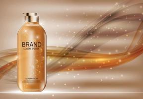 ontwerp cosmetica productsjabloon voor advertenties of tijdschriftachtergrond. 3D-realistische vectorillustratie vector