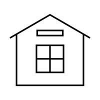 Huis lijn zwart pictogram vector