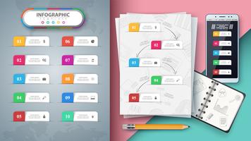 Zakelijke infographic. Mockup voor jouw idee. vector