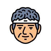 otaku Mens avatar kleur icoon illustratie vector