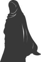 silhouet hijab symbool zwart kleur enkel en alleen vector