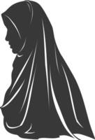 silhouet hijab symbool zwart kleur enkel en alleen vector