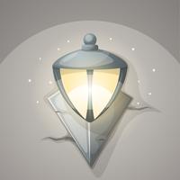 Lamp muur cartoon afbeelding. vector