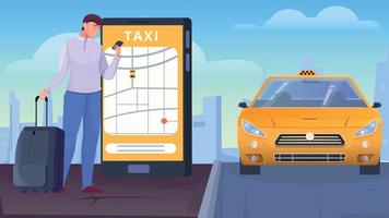 taxi-app plat vector