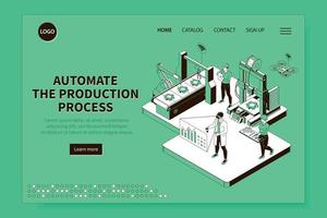 slimme industrie isometrische website vector