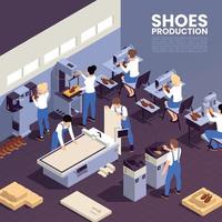 schoenen productie achtergrond vector