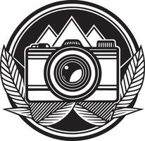 fotografie logo ontwerp zwart en wit illustratie vector