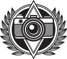 fotografie logo ontwerp zwart en wit illustratie vector