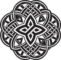 keltisch ornament logo icoon ontwerp zwart en wit illustratie vector
