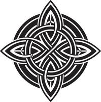 keltisch ornament icoon en logo illustratie zwart en wit vector