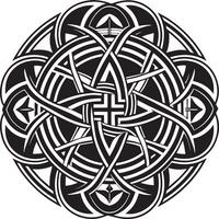 keltisch ornament logo icoon ontwerp zwart en wit illustratie vector