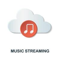 muziek- streaming icoon. 3d illustratie van internet van dingen verzameling. creatief muziek- streaming 3d icoon voor web ontwerp, Sjablonen, infographics en meer vector