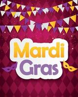 mardi gras brochure template.celebration wenskaart backround. vector illustratie