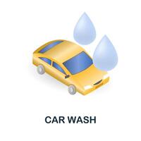 auto wassen icoon. 3d illustratie van klein bedrijf verzameling. creatief auto wassen 3d icoon voor web ontwerp, Sjablonen, infographics en meer vector
