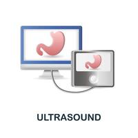 echografie icoon. 3d illustratie van Gezondheid controleren verzameling. creatief echografie 3d icoon voor web ontwerp, Sjablonen, infographics en meer vector