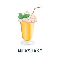 milkshake icoon. 3d illustratie van snel voedsel verzameling. creatief milkshake 3d icoon voor web ontwerp, Sjablonen, infographics en meer vector