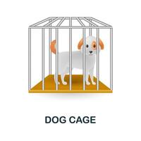 hond kooi icoon. 3d illustratie van huis huisdieren verzameling. creatief hond kooi 3d icoon voor web ontwerp, Sjablonen, infographics en meer vector