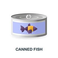 ingeblikt vis icoon. 3d illustratie van voedsel markt verzameling. creatief ingeblikt vis 3d icoon voor web ontwerp, Sjablonen, infographics en meer vector