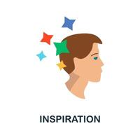 inspiratie icoon. gemakkelijk element van bedrijf motivatie verzameling. creatief inspiratie icoon voor web ontwerp, Sjablonen, infographics en meer vector
