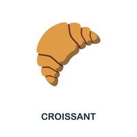 croissant vlak icoon. kleur gemakkelijk element van koffie verzameling. creatief croissant icoon voor web ontwerp, Sjablonen, infographics en meer vector