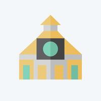 icoon kerk. verwant naar stad symbool. vlak stijl. gemakkelijk ontwerp illustratie vector