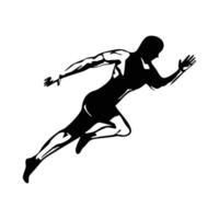 loper silhouet ontwerp. atletisch sport teken en symbool. vector